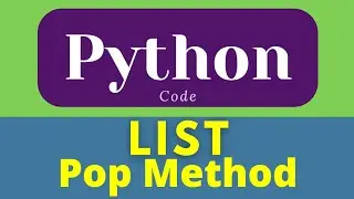 pop method final | list in python | python programing | 