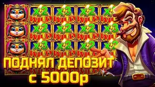 ПОДНЯЛ БАЛАНС С 5000р В CLEOCATRA!!! СЛОВИЛ МОЩНУЮ ПОЛЯНУ КОТОВ!!!