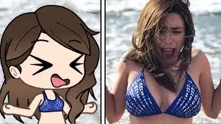 LYNA EN LA PLAYA | Gacha Life vs la Vida Real