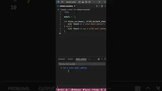 Validate Email Address using filter_var function in PHP #shorts #viral #viralvideo #vscode
