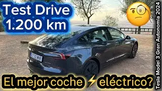 Test Drive 1.200 km en 1 semana y Tesla Model 3 Gran Autonomía AWD 2024 con 498 cv y 624 km WLTP