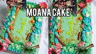 CUTEST Moana Cake! Cake decorating and design thought-process. #moanacake #cakedecorating