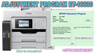 🖨️ Adjprog Adjustment Epson Program ET16600 🖨️  Direct download ✅ ✅