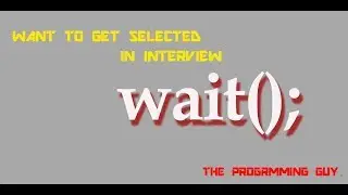 Java Programming Basics  | Wait Method in Java