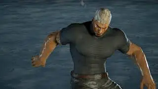 Tekken 7 Bryan gut punch male ryona/gyaku ryona