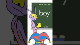 How to Draw BOY in 15 Seconds😯The Amazing Digital Circus JAX & POMNI Animation 