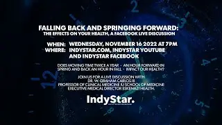 Falling Back and Springing Forward: The Effects on Your Health, a Facebook Live discussion