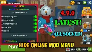Hide online mod menu 4.9.0🔥||Latest version✔️||Mod menu 2022 Link||Hack mod menu||Alex noble❤️