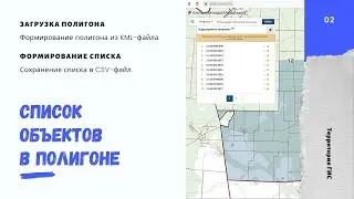 Публичная кадастровая карта. - №2. Список объектов в полигоне. Старая версия.