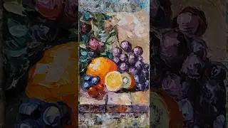 Как написать натюрморт мастихином импасто