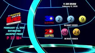 [LIVE] PCSO 11:00 AM Lotto Draw - February 12, 2020