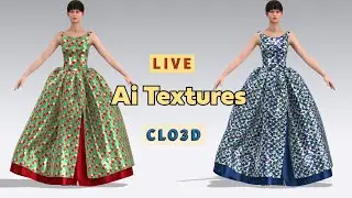 Basic of CLO 3D AI Tool Fabrics/Ballgown Dress in CLO 3D