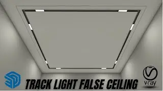 How to make a Track light false ceiling in Sketchup + Vray