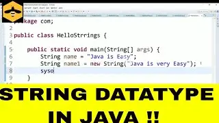 String in Java | Java tutorial for beginners !