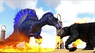 CELESTIAL VS DEMONIC CREATURES (ARK SURVIVAL EVOLVED BATTLE DINOSAURS)