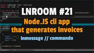 Create invoices with a Node.JS cli using lnmessage and commando | LNROOM #21
