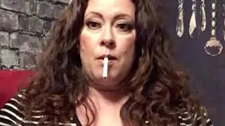 Smoking a cigarette