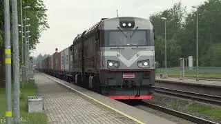 Тепловоз 2М62УМ-0119 на ст. Плявиняс / 2M62UM-0119 at Plavinas station