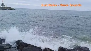 Windy Sea & Waves Crashing on Rocks | For Sleep, Meditation & Work #ASMR #shorts