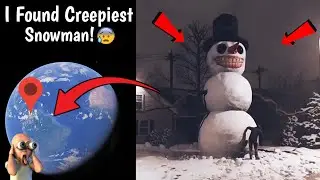 😰 I Found Creepiest Snowman in Real Life On Google Earth and Google Maps! 