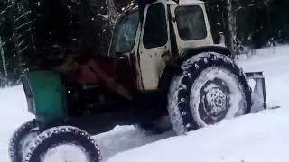заезд в делянку,наминаем дорогу юмз 6