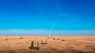 Тактические учения зенитчиков с боевыми пусками на полигоне Капустин Яр в Астраханской области