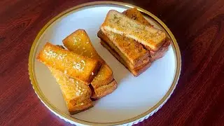 Хрустящие ГРЕНКИ с двумя вкусами. 10 МИНУТ и МОЖНО хрустеть! Этот рецепт удивил моих детей!