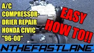 ▶️A/C Compressor And Drier Repair (Honda Civic) 