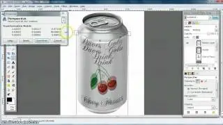 GIMP Tutorial - wrap or warp an image around a can