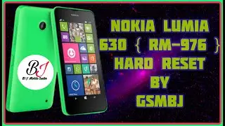 Hard Reset Nokia Lumia 630 (RM-976) Step By Step By GSMBJ