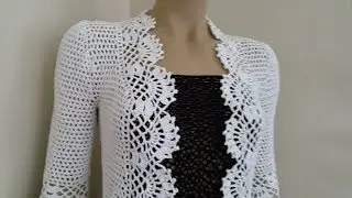How to crochet a sleeved bolero ( 1/2 )