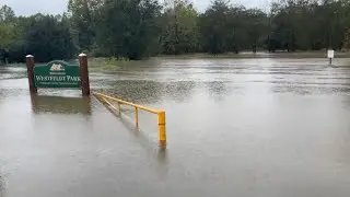 Flooding in Asheville, North Carolina, ahead of Helene