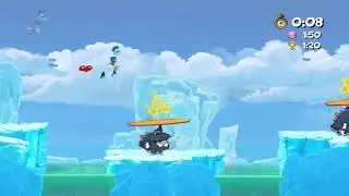 Rayman Origins, 27. Вперед по снегу (за время, Электун) ПОДПИШИСЬ ПОЖАЛУЙСТА!!!