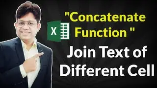 How to Use Concatenate function in Excel | Merge Excel data | How to join text  in excel