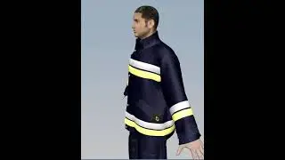 3D Julivi - Костюм пожарного сине-черный-2