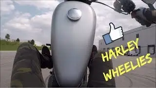 How to Wheelie a Harley Davidson Motorcycle!! (Wheelie Lessons)