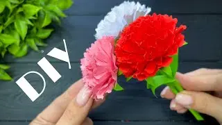 DIY Paper Carnations Paper Flowers Tutorial Paper Craft EASY