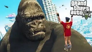 КИНГ КОНГ НАПАЛ НА ГОРОД ЛОС САНТОС В ГТА 5 МОДЫ! ОБЗОР МОДА GTA 5 видео игра для детей