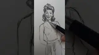easy beutyfull lady drawing #howtodraw #drawingskill