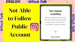 Your request is pending while following public Account in Instagram | Not able to follow public page