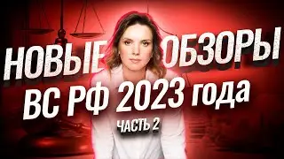 Обзоры судебной практики ВС РФ № 1 и № 2 2023  Часть 2
