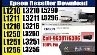 Epson L1210 L1250 L3200, L3210 L3250 L3251 ,L3260,L3266 L5296 red light blinking service required