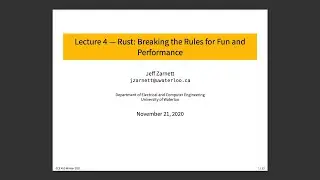 ECE 459 Lecture 4: Rust: Unsafe