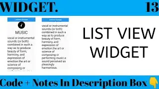 How to implement List View Widget in Flutter Application| Flutter Tutorial | Flutter Widget |2021