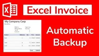 Excel template - Invoice with automatic backup- Doctor Excel #095