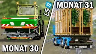 Mit 0€ zur MEGAFARM im LS22 🚜  Monat 30-31 | neues Anbaugeräte und Lagerverkauf