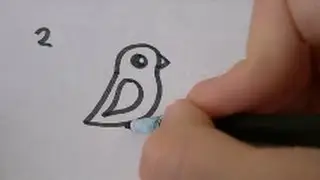 3 manieren om een cartoon vogel te tekenen: deel 2 (simpel) -bird