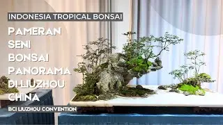 Pameran bonsai panorama atau penjing di BCI Liuzhou China yang mempesona.