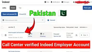 Call Center indeed employer Account Pakistan and USA