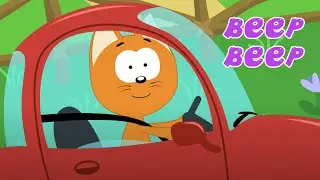 MEOW MEOW KITTY SONG 😸 BEEP BEEP! 🚙🚕 LEARN COLORS WITH COLORED CARS AND ANIMALS!